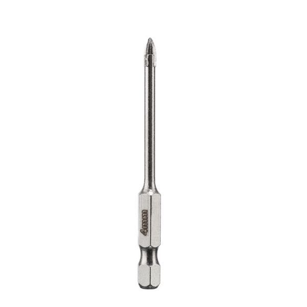 Свердло по склу та кераміці, 4 мм, HEX 1/4" INTERTOOL SD-0284 SD-0284 фото