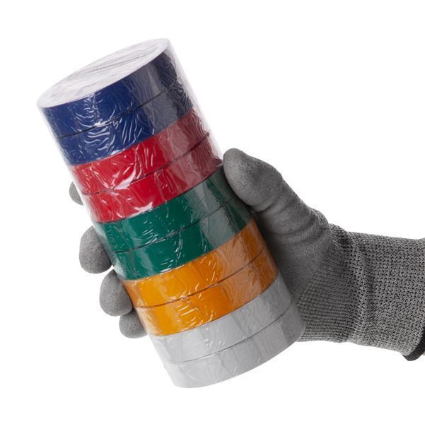 Стрічка ізоляційна 0.15 мм * 17 мм * 25 м, кольорова (10 од.) INTERTOOL IT-0029 IT-0029 фото