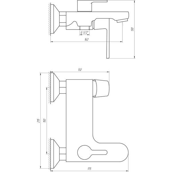 Змішувач для ванни Globus Lux Laguna GLA-0102N-10-BB 000021856 фото