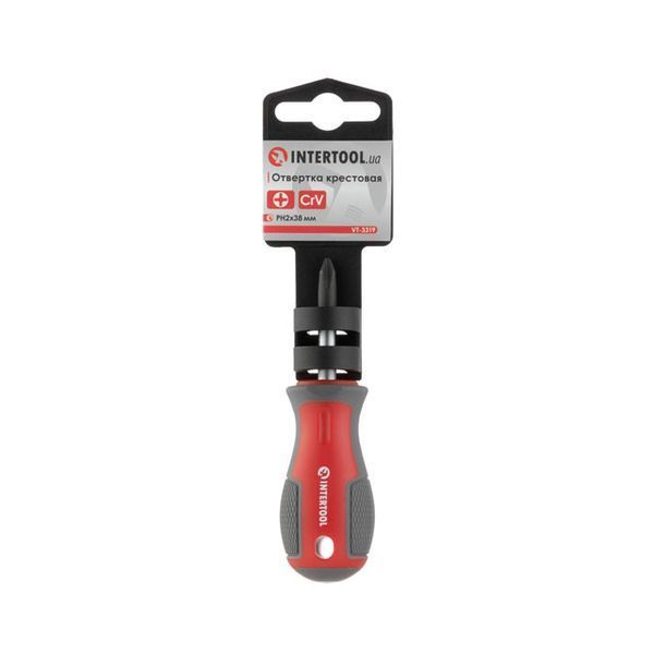 Викруткa хрестова, PH2&times;38 мм, Cr-V INTERTOOL VT-3319 VT-3319 фото