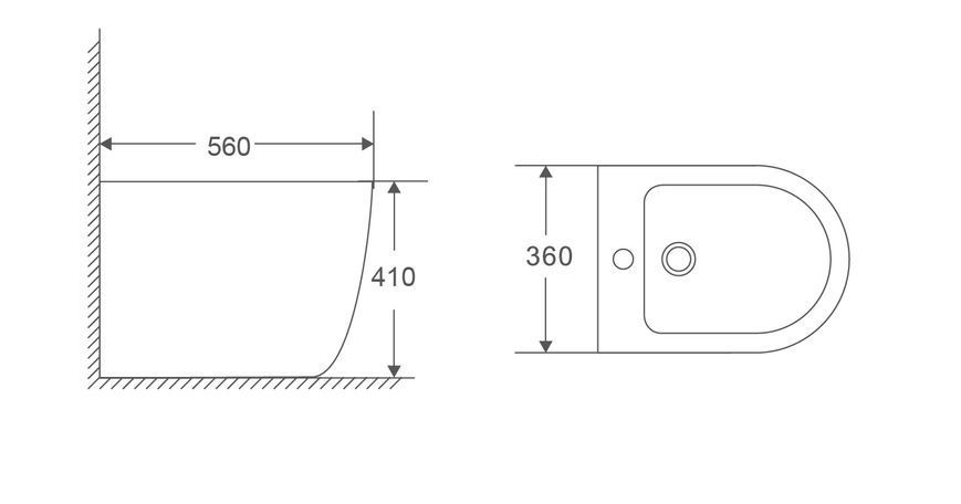 Біде підлогове Mixxus Premium ELLIPSE-0601 580х360х410mm (MP6594) MP6594 фото