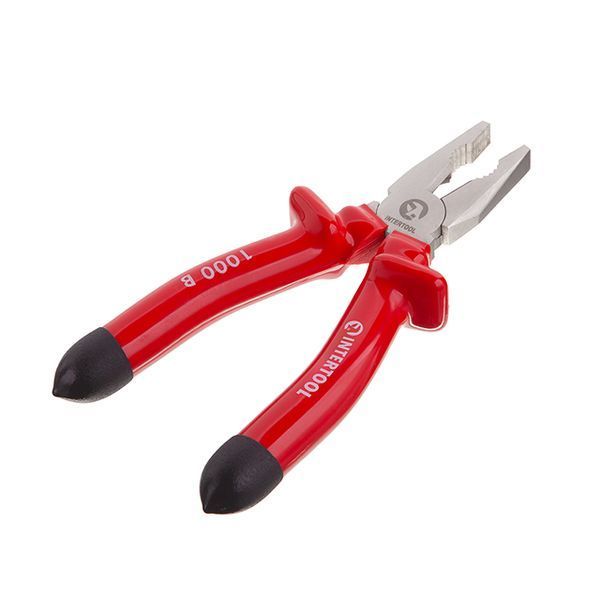 Плоскогубцы 200 мм, диэлектрические, 1000 В, CrV 6150 INTERTOOL NT-0314 NT-0314 фото