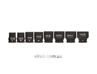 Набір головок торцевих ударних YATO : квадрат 3/4", M=22-41мм, L= 50-53-55-57 мм, 8 шт. YT-1115 YT-1115 фото