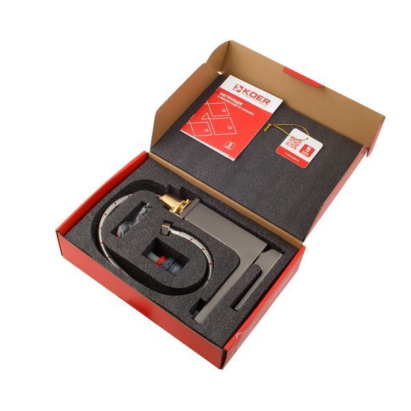 Змішувач для умивальника KOER KB-10009-07 (Колір графіт) (KR5976) KR5976 фото