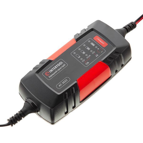 Зарядное устройство 6/12 В, 2 А, 1,2 &ndash; 60 Ач, с микропроцессором INTERTOOL AT-3022 AT-3022 фото