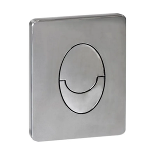 Панель змиву Koer KT-0606-02 157x198x3mm пластикова, кнопка закруглена (SS Color) (KR6238) KR6238 фото