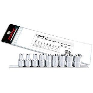 Набір головок TORX на планці TOPTUL 1/2" E10-E24 9ед. GAAG0901 GAAG0901 фото