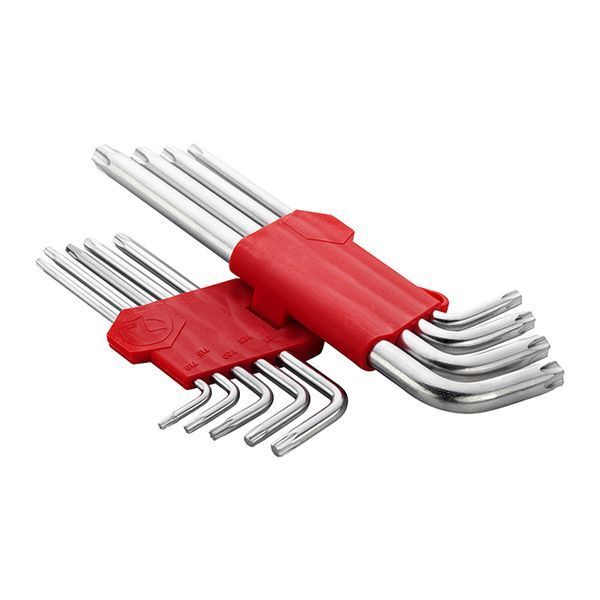 Набор ключей Г-образных удлиненных TORX, 9 шт., Т10-Т50, Cr-V INTERTOOL HT-0608 HT-0608 фото