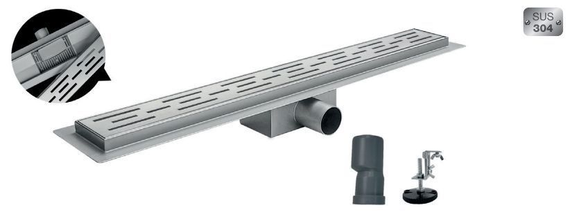Душовий трап із нержавіючої сталі SUS304 Koer FD01-70x500 (KR3265) KR3265 фото