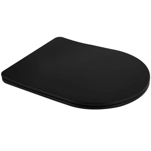 Сидение-крышка для унитаза Mixxus Premium SEAT COVER ELLIPSE-BEVEL-2001 BLACK с микролифтом 463х361х50mm (MP6615) MP6615 фото