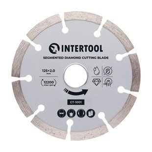 Диск відрізний сегментний алмазний, 115 мм, 16-18%, 13280 об/хв INTERTOOL CT-1001 CT-1001 фото
