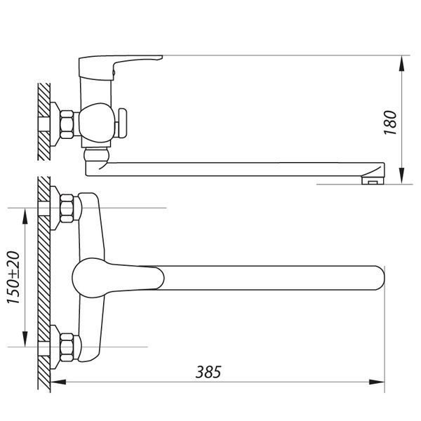 Змішувач для ванни Zerix BAX A152 (ZX2929) ZX2929 фото
