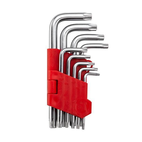 Набір ключів Г-подібних TORX, 9 шт., Т10-Т50, Cr-V INTERTOOL HT-0607 HT-0607 фото