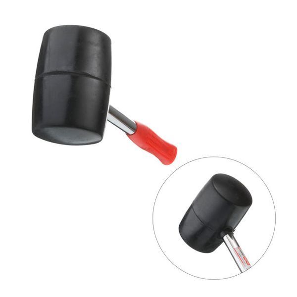 Киянка гумова, 1030 г, 70 мм, чорна гума, металева ручка INTERTOOL HT-0233 HT-0233 фото