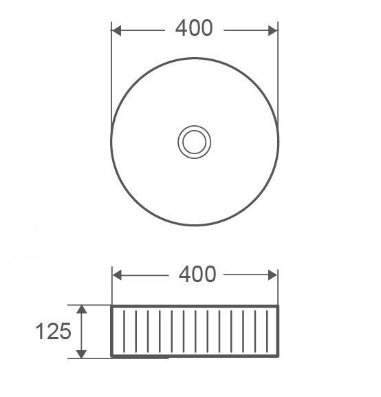 Умывальник накладной керамический Mixxus Premium Wave-0101 400x400x125mm (MP6491) MP6491 фото