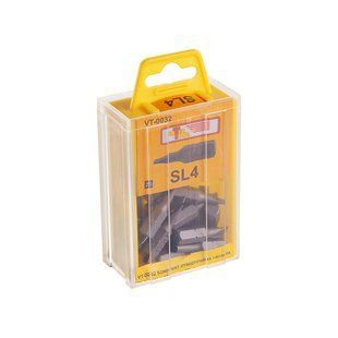 Комплект насадок до викруток SL4, 1/4", 25 мм, уп. 25 шт. INTERTOOL VT-0032 VT-0032 фото