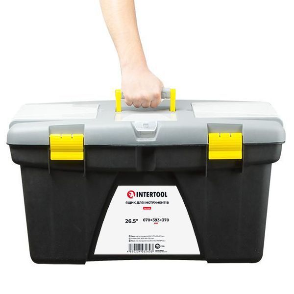 Ящик для інструментів 26.5" 670*393*370мм INTERTOOL BX-0326 BX-0326 фото