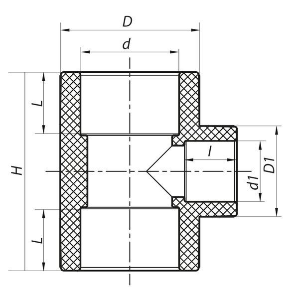 Тройник редукционный 110x63x110 PPR Koer K0228.PRO (KP2593) KP2593 фото