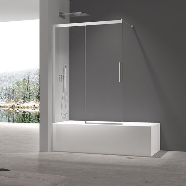 Шторки скляні розсувні на ванну Koer SR BS06-120x150-TR-01 прозоре скло Easy Clean 6мм, хром (KR5945) KR5945 фото