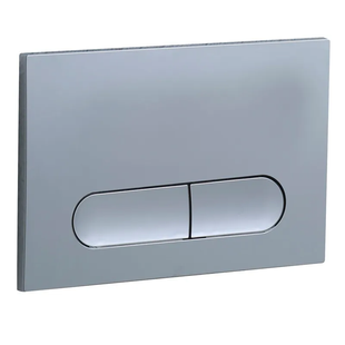 Панель змиву Koer KT-0608-01 240x160x10mm пластикова, кнопка закруглена (колір хром) (KR6124) KR6124 фото