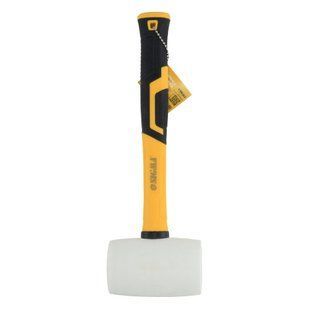 Киянка гумова біла 450г фібергласова рукоятка SIGMA (4317301) 4317301 фото