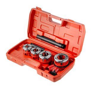 Набор трубных плашек 4 шт, для нарезки резьбы: 1/2", 3/4", 1", 1 1/4" INTERTOOL SD-8004 SD-8004 фото