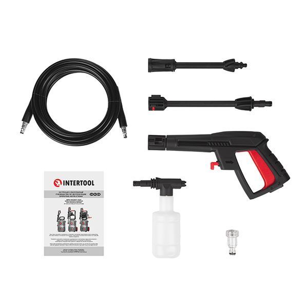 Мийка високого тиску, 1,2 кВт, 70-100 бар, 6,5 л/хв, шланг 5 м INTERTOOL DT-1512 DT-1512 фото