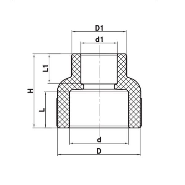 Муфта редукційна ВВ 110x50 PPR Koer K0215.PRO (KP2580) KP2580 фото