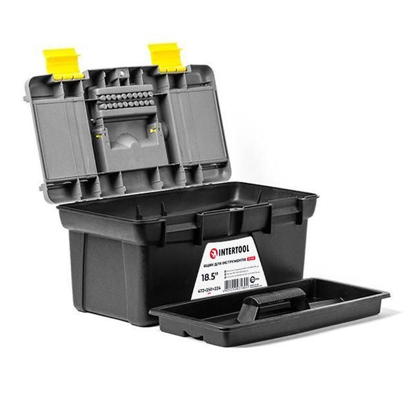 Ящик для інструментів 18.5" 472*250*224мм INTERTOOL BX-0318 BX-0318 фото