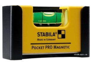 Рівень - міні STABILA Pocket PRO Magnetic магнітний : 7 х 2 х 4 см 17768 фото