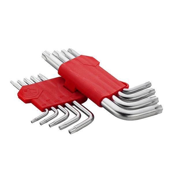 Набір ключів Г-подібних TORX, з отвором, 9 шт., Т10-Т50, Cr-V INTERTOOL HT-0604 HT-0604 фото