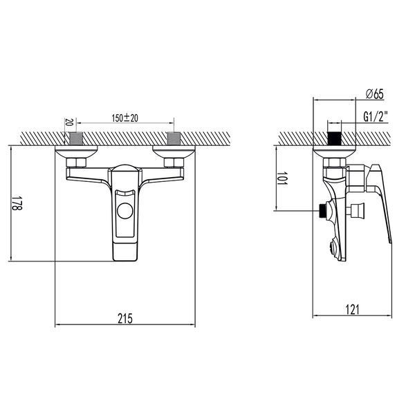 Змішувач BOLSENA &Oslash;35 для ванни литої CORSO CB-1C137C (9614200) 9614200 фото
