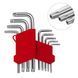 Набір ключів Г-подібних TORX, з отвором, 9 шт., Т10-Т50, Cr-V INTERTOOL HT-0604 HT-0604 фото 1