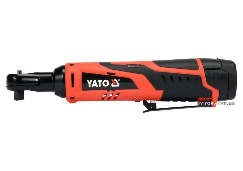Тріщатка ударна акумуляторна YATO : Li-Ion 12 В, 2 Агод, 3/8", 45 Нм + 4 торцеві головки YT-82902 YT-82902 фото