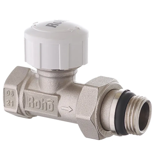 Кран радиаторный термостатический Roho R5161-050 - 1/2" (М30х1,5) прямой (антипротечка) (RO0125) RO0125 фото