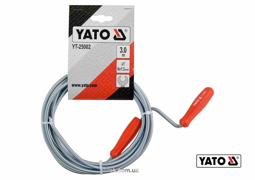 Трос для очищення каналізаційних труб YATO : &Oslash;= 6 мм, l= 3 м YT-25002 YT-25002 фото