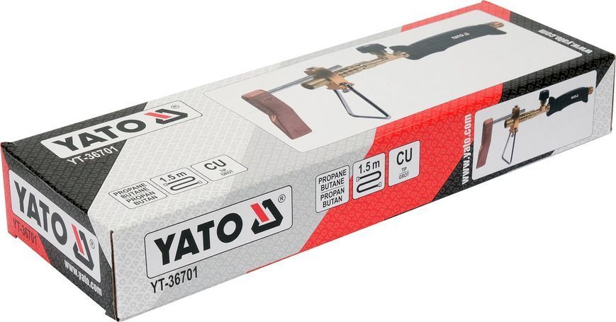 Паяльник газовый для кровельных работ YATO с нагревательным наконечником и шлангом &ndash; 1,5 м YT-36701 YT-36701 фото