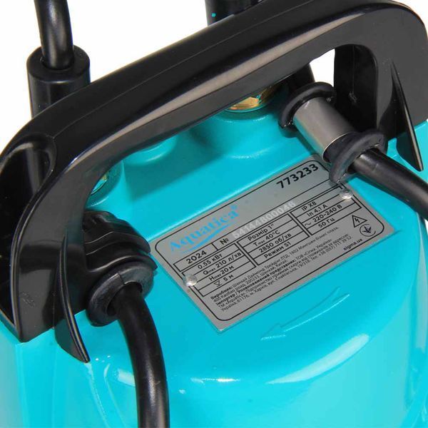 Насос дренажний 0.55кВт Hmax 20м Qmax 210л/хв AQUATICA QDX3-20-0.55A (773233) 773233 фото