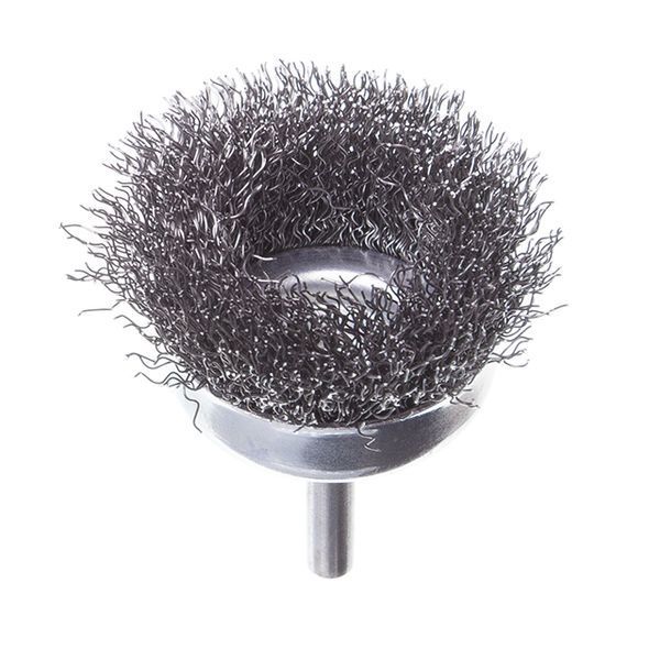 Щетка чашечная, 50 мм, 1/4", витая проволока, для дрели, 4500 об/мин INTERTOOL BT-9050 BT-9050 фото