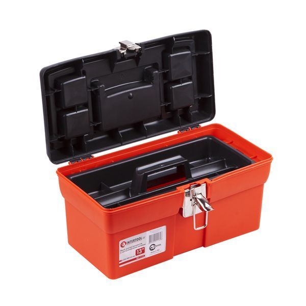 Ящик для інструментів з металевими замками, 13", 330*180*165 мм INTERTOOL BX-1113 BX-1113 фото