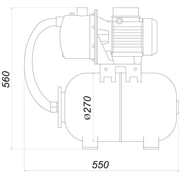 Насосна станція TRX-3 PL- 24л (Насос M-94-N PL нерж. 0,37кВт) 000022267 фото
