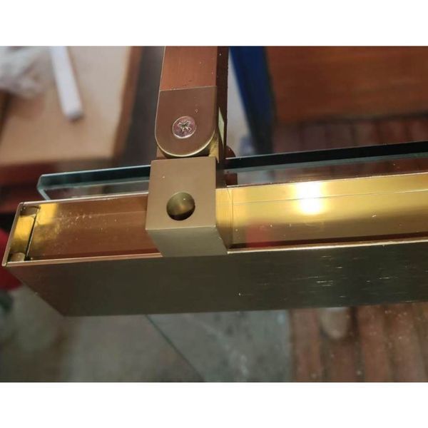 Шторки скляні розсувні на ванну Koer SR BS06-120x150-TR-12 прозоре скло Easy Clean 6мм, матове золото (KR5946) KR5946 фото