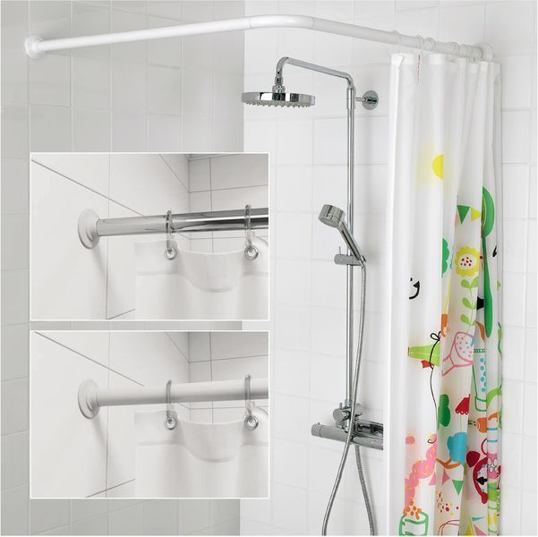 Штанга для шторки кутова Mixxus CRA-A-90x90 90x90cm (алюміній) (БЛІСТЕР) (AC3591) AC3591 фото