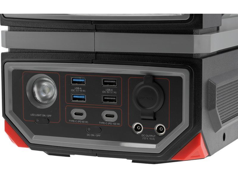 Портативна станція YATO 504 ВтГод, вихід 600/1200Вт, порти: 230V AC, різні USB YT-83091 YT-83091 фото