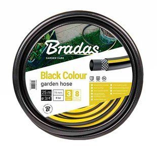 Шланг для полива BLACK COLOUR 3/4&Prime; 25м, Bradas Польща черный WBC3/425 000028168 фото