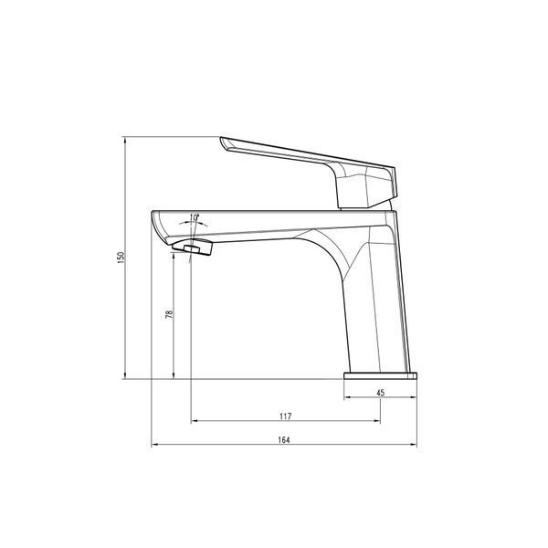 Змішувач для умивальника TOPAZ LEXI TL 21201-H57-W на гайці, Білий глянець ,шланги TAQ-M1055,D25 000020157 фото