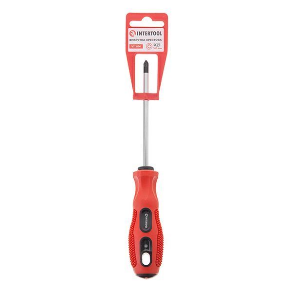 Викрутка хрестова, PZ1&times;100 мм, Cr-V INTERTOOL VT-3156 VT-3156 фото