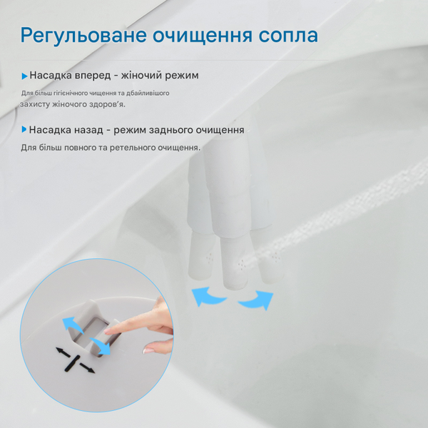 Накладка під кришку унітазу Mixxus Premium TCB-01 Універсальна, з вбудованим гігієнічним душем (MP6494) MP6494 фото