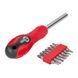Отвертка магнитная 1/4", с комплектом насадок, 15 ед., Cr-V INTERTOOL HT-0415 HT-0415 фото 3