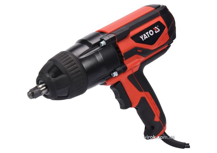 Гайковерт ударний мережевий YATO: 1/4" HEX x 1/2" F, 1020Вт, 600Нм, 2600 об/хв +4 головки і кейс YT-82021 YT-82021 фото
